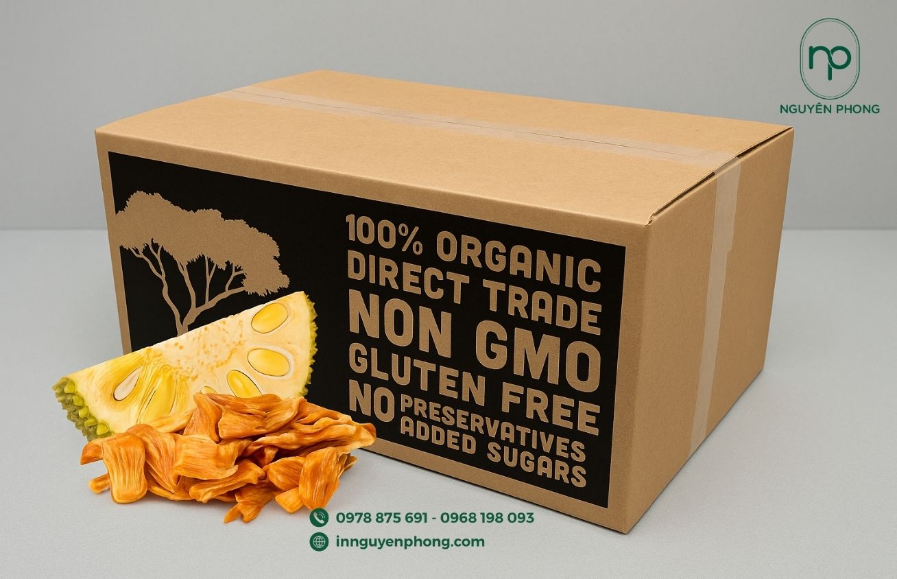 Thùng carton chắc chắn đựng mít sấy